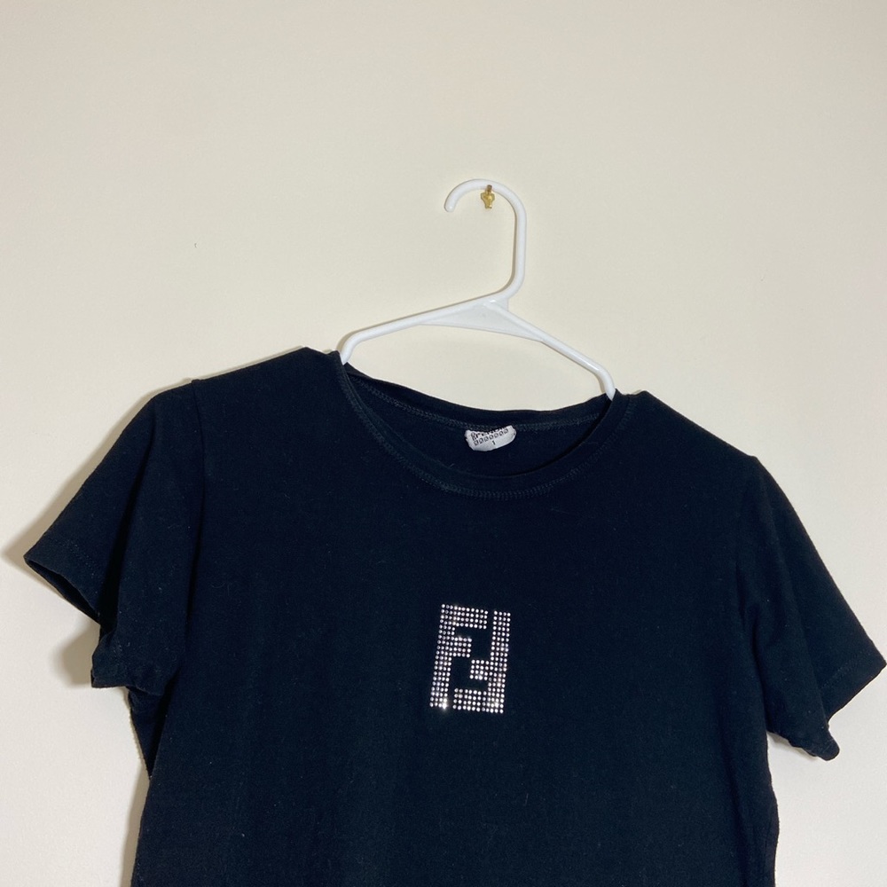 Black fendi t shirt